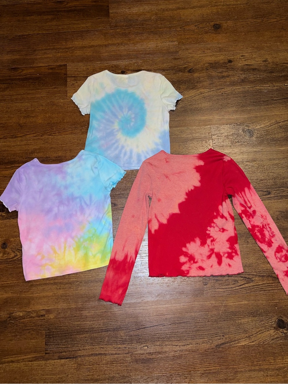 Art Class Custom Tie-Dye Colorful Short and Long Sleeve Shirt Bundle Size M/L - Picture 8 of 8
